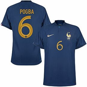 22-23 France Dri-Fit ADV Match Home Shirt + Pogba 6 (Official Printing)