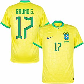 22-23 Brazil Home Shirt + Bruno G. 17 (Official Printing)