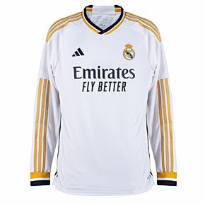 23-24 Real Madrid Authentic Home L/S Shirt