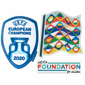 Nations League + Foundation + Euro 2020 Winners Patch Set