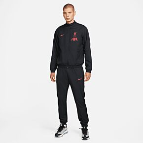22-23 Liverpool Dri-Fit Strike Woven Tracksuit - Black/Red