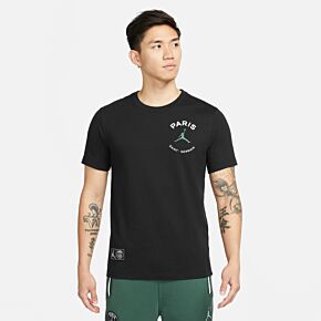 21-22 PSG x Jordan Logo T-Shirt - Black/Green