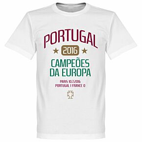 Portugal European Champions 2016 Ronaldo Tee - White