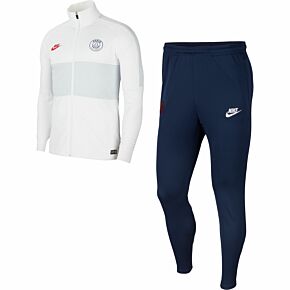 19-20 Nike PSG Dry Strike Tracksuit - White/Navy