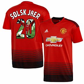 Manchester United Home Solskjaer 20 Jersey 2018 / 2019 (Gallery Style Printing)