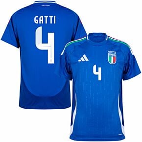 24-25 Italy Home Shirt + Gatti 4 (Official Printing)