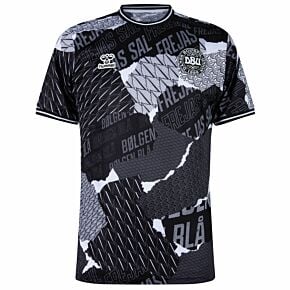 24-25 Denmark Pre-Match S/S Shirt - Black/White