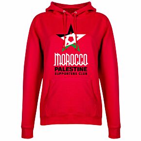 Morocco Palestine Supporters Club Womens Hoodie - Red