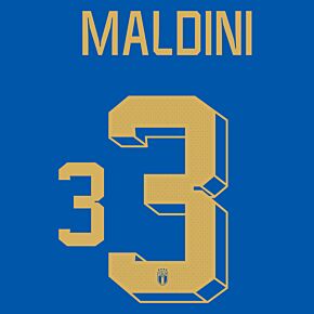 Maldini 3 (Official Printing) - 22-23 Italy Home