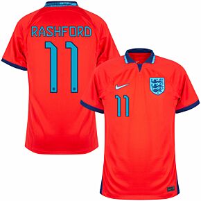 22-23 England Away Shirt + Rashford 11 (Official Printing)