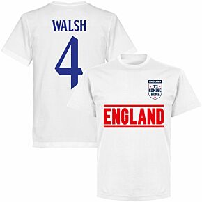 England Team Walsh 4 T-shirt - White