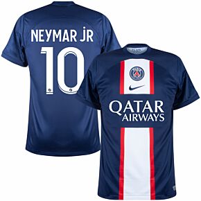 22-23 PSG Home Shirt + Neymar Jr 10 (Ligue 1 Printing)