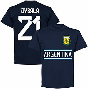 Argentina Dybala 21 Team T-shirt - Navy