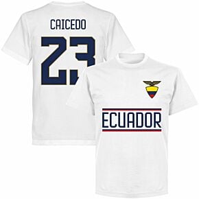 Ecuador Team Caicedo 23 T-shirt - White
