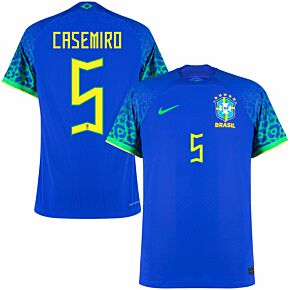 22-23 Brazil Dri-Fit ADV Match Away Shirt + Casemiro 5 (Official Printing)