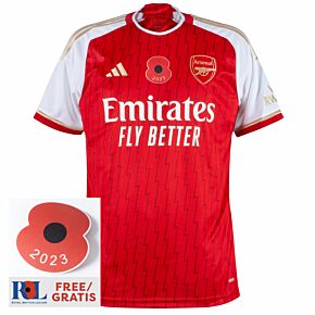 23-24 Arsenal Home Shirt + British Legion Poppy