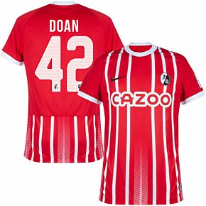 22-23 SC Freiburg Home Shirt + Doan 42 (Official Printing)