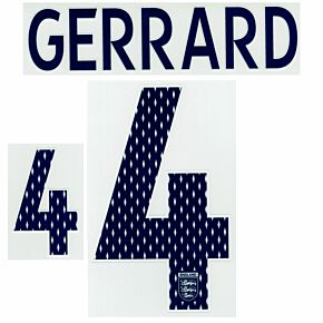 Gerrard 4 - 07-09 England Home Name & Number - Boys