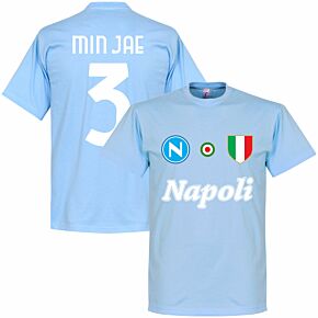 Napoli Team Min Jae 3 T-shirt - Sky Blue