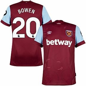 23-24 West Ham Home Shirt + Bowen 20 (Premier League)