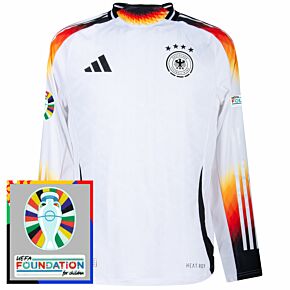 24-25 Germany Home Authentic L/S Shirt incl. Euro 2024 & Foundation Tournament Patches