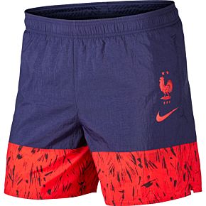 20-21 France Woven Short - Navy/Red