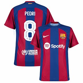 23-24 Barcelona Dri-Fit ADV Match Home Shirt + Pedri 8 (La Liga)