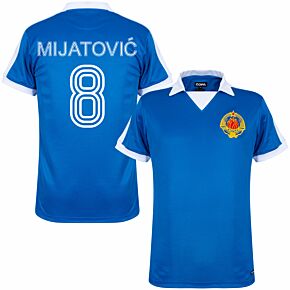 1980 Yugoslavia Retro Shirt + Mijatović 8 (Retro Flock Printing)
