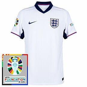 24-25 England Dri-Fit ADV Match Home Shirt incl. Euro 2024 & Foundation Tournament Patches