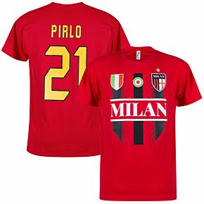 Milan Pirlo 21 Legend T-shirt - Red