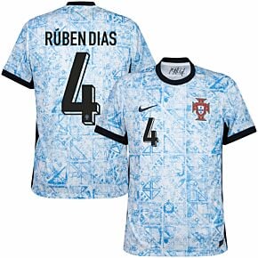 24-25 Portugal Away Shirt + Rúben Dias 4 (Official Printing)