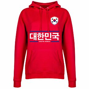 South Korea Team Womens Hoodie - Red