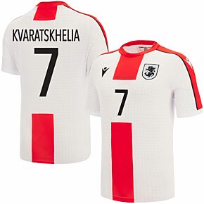 22-23 Georgia Home Matchday Shirt + Kvaratskhelia 7 (Fan Style Printing)