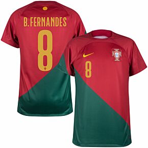 22-23 Portugal Home Shirt + B.Fernandes 8 (Official Printing)