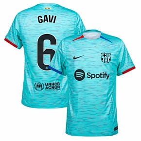 23-24 Barcelona 3rd Shirt + Gavi 6 (La Liga)