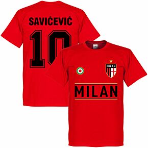 AC Milan Savicevic 10 Team Tee - Red