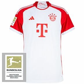 23-24 Bayern Munich Home Shirt + Bundesliga Champions 22/23 Patch