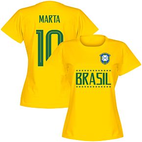 Brazil Team Womens Marta 10 Tee - Yellow