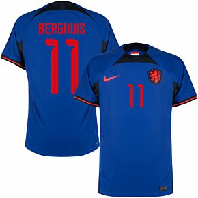 22-23 Holland Dri-Fit ADV Match Away Shirt + Berghuis 11 (Official Printing)