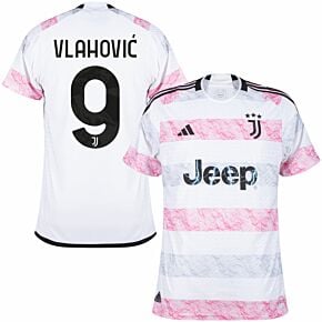 23-24 Juventus Away Authentic Shirt + Vlahović 9 (Official Printing)