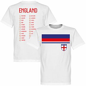 England 23 Man Squad Tee - White