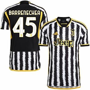 23-24 Juventus Home + Barrenechea 45 (Official Printing)