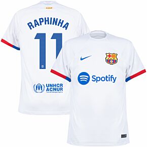 23-24 Barcelona Away Shirt + Raphinha 11 (La Liga)