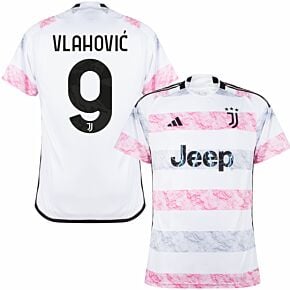 23-24 Juventus Away + Vlahović 9 (Official Printing)