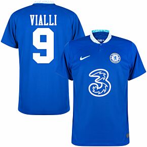 22-23 Chelsea Home Shirt + Vialli 9 (Retro Printing)
