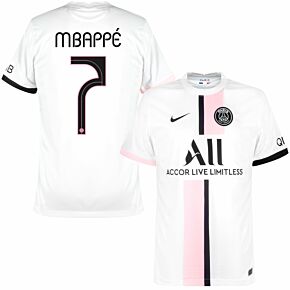 21-22 PSG Away + Mbappé 7 (Official Cup Printing)