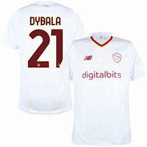 22-23 AS Roma Away Shirt + Dybala 21 (Official Printing)