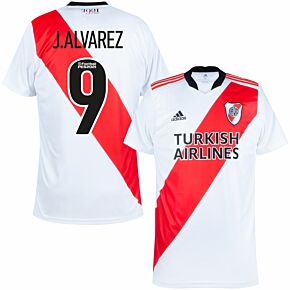 21-22 River Plate Home Shirt + J.Alvarez 9 (Fan Style)