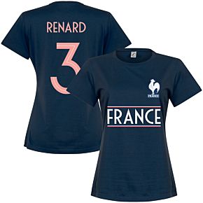 France Team Womens Renard 3 Tee - Navy