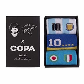 Maradona X Copa Number 10 Socks Box Set 3 Pairs (Size UK 7-11 / EU 40-46)